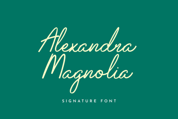 Alexandra Magnolia Script Font for Handmade Creations