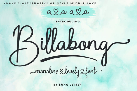 Billabong: A Whimsical Script Font for Polished Branding