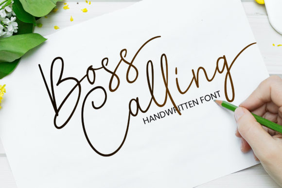 Boss Calling Font for Handmade Creations