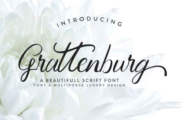 Grattenburg Font for Handmade and Commercial Projects